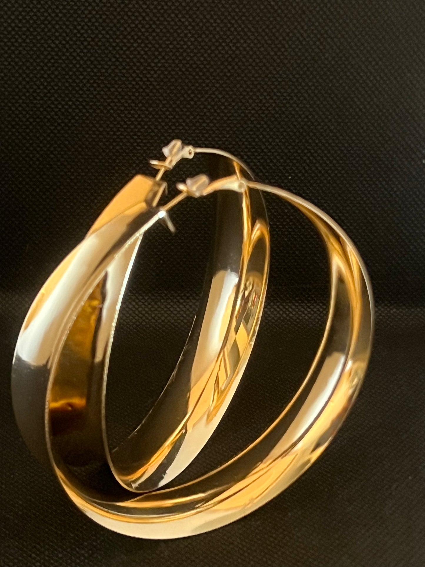 Gold Hollow Hoop Earrings