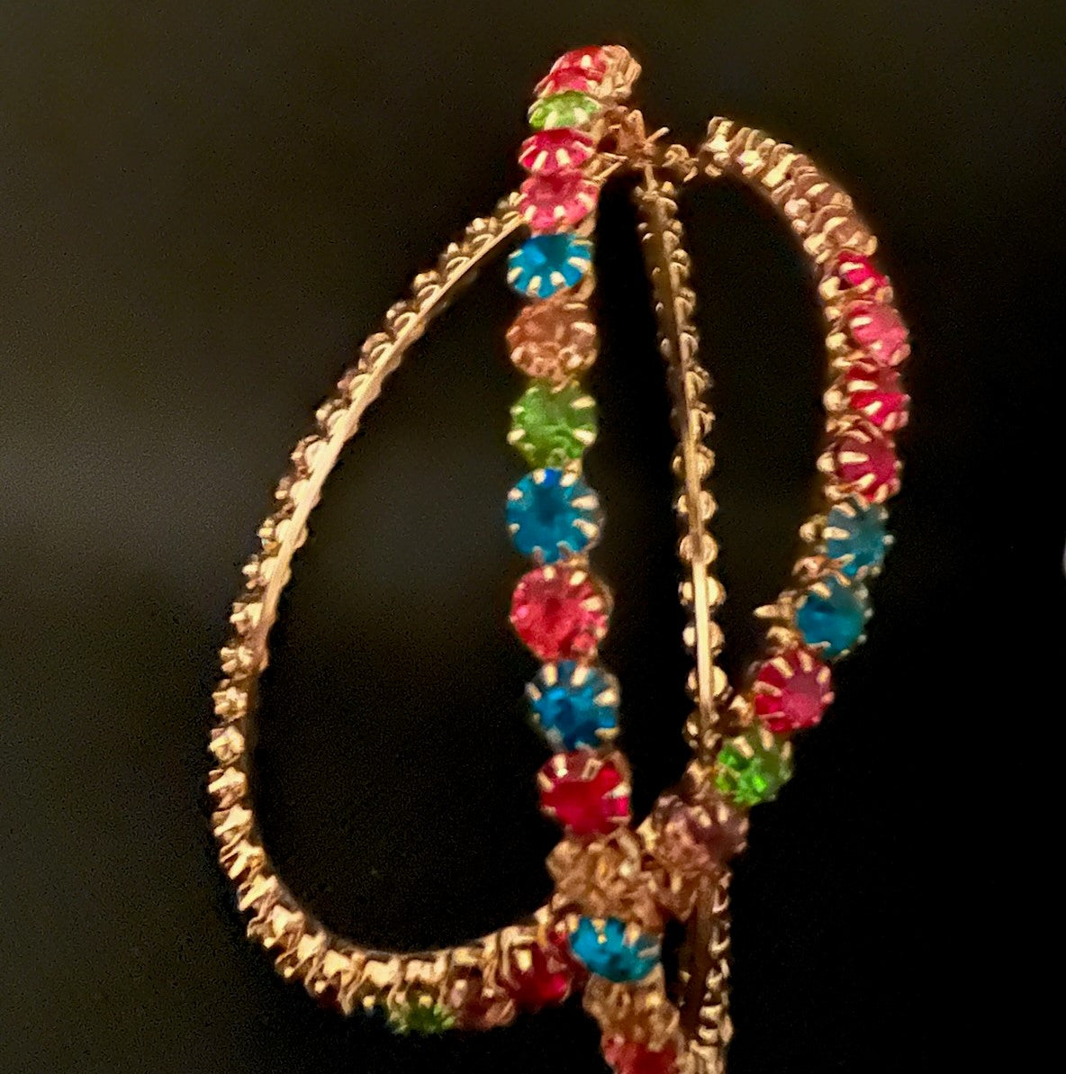 Multi Color -Colors. Hoop Earrings