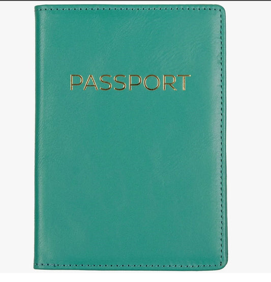 "Tommy" Leather Passport Cover (Mint)